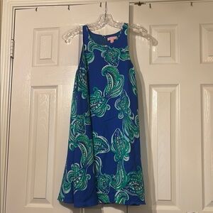 Lilly Pulitzer Blue and Green Halter Sundress